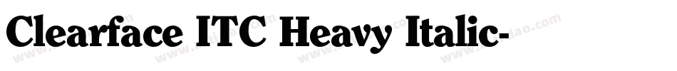 Clearface ITC Heavy Italic字体转换